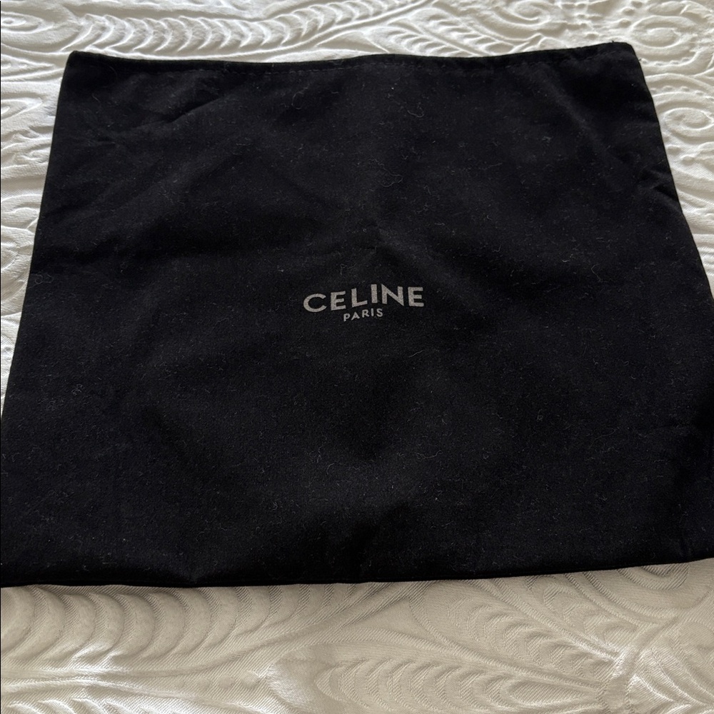 Celine Black Fabric Pouch